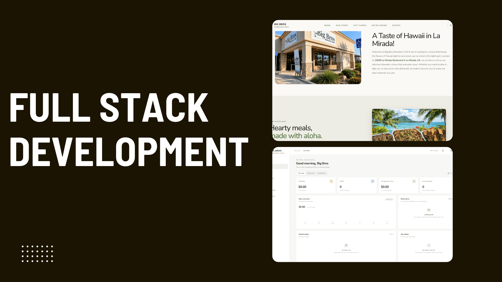 Full-stack development project examples