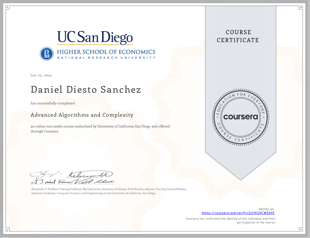 Advanced Algorithms and Complexity preview